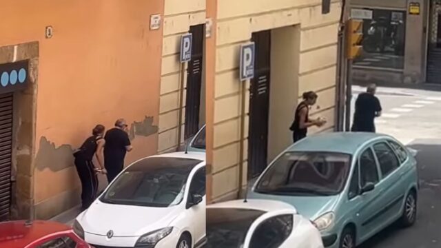 Imatge del lladre robant a un home gran a la Part Baixa a Tarragona (tgn legends, via xarxes socials)