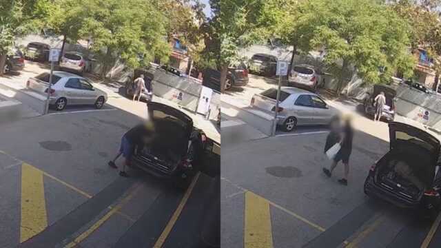 Imatges de l'individu robant el material als periodistes a Tarragona (Mossos d'Esquadra)
